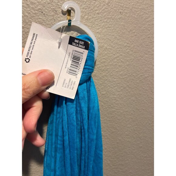 Faded Glory Blue Infinity Scarf One Size Lightweight Paisley Womens Accessory - Picture 3 of 5